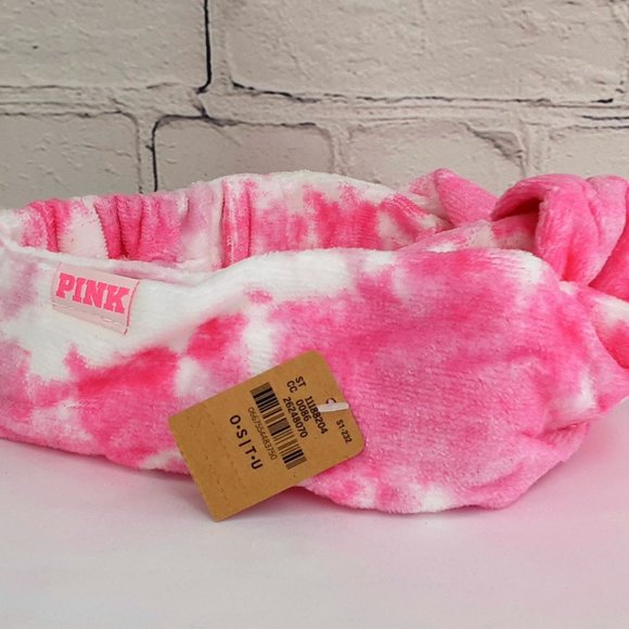 'PINK' VICTORIA'S SECRET TIE-DYE KNOTTED HEADWRAP/ BAND - Picture 8 of 16